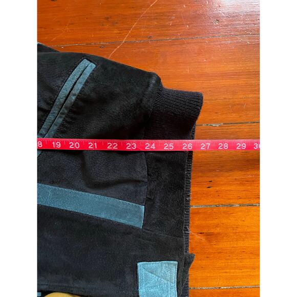 Vintage Scully Southwestern Bomber Jacket L Tapestry Suede Faux Fur - Picture 8 of 11